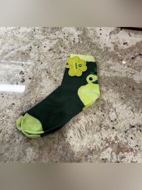Cute St. Patrick’s Day Green Duck Ankle Socks